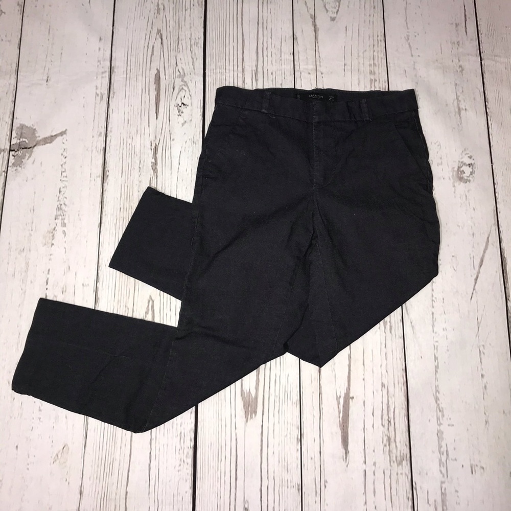Mango Dark Wash Cropped Denim Trousers 1